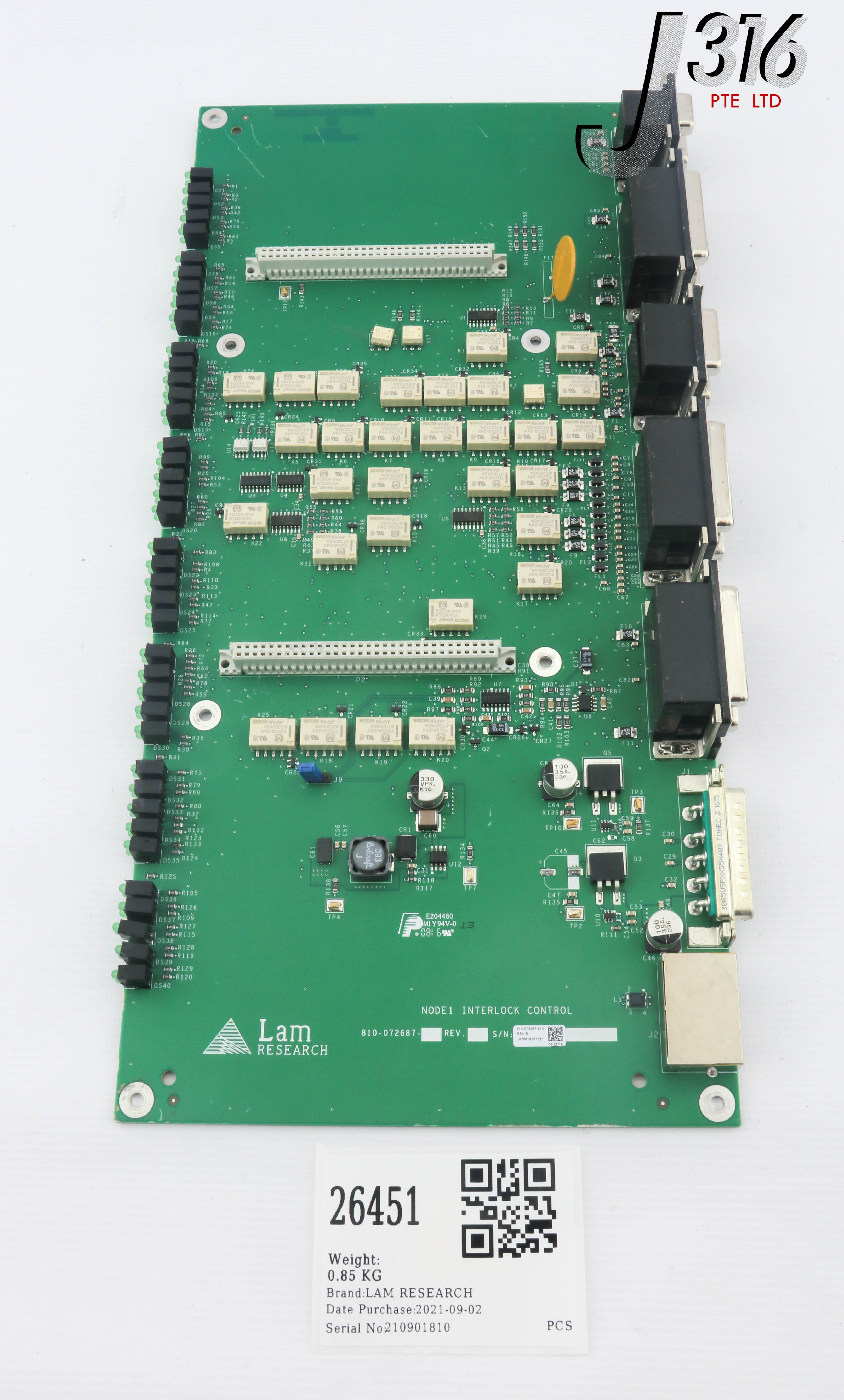 26451 LAM RESEARCH PCB NODE1 INTERLOCK CONTROL 810-072687-410 | eBay